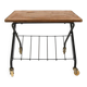 Table d'appoint en teck et en métal, Suède, 1950