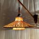 Lampe murale en teck et raffia ajustable