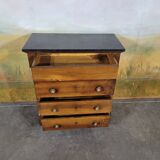 Small Empire-style chest of drawers in solid walnut