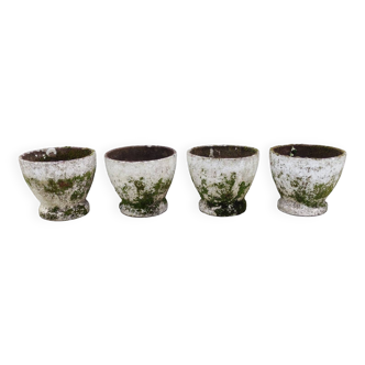 Série de 4 pots jardinières fibro