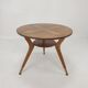 Italian wooden coffee table with brass feet 1960's