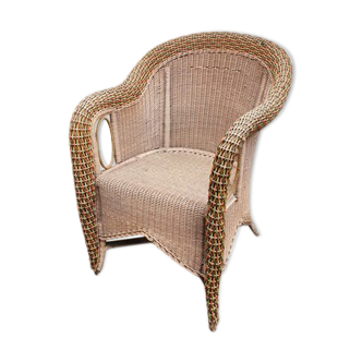 Colonial chair in rattan early 20th century