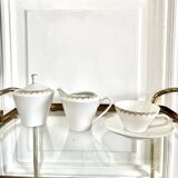 Tasse sucrier et pot à lait en porcelaine