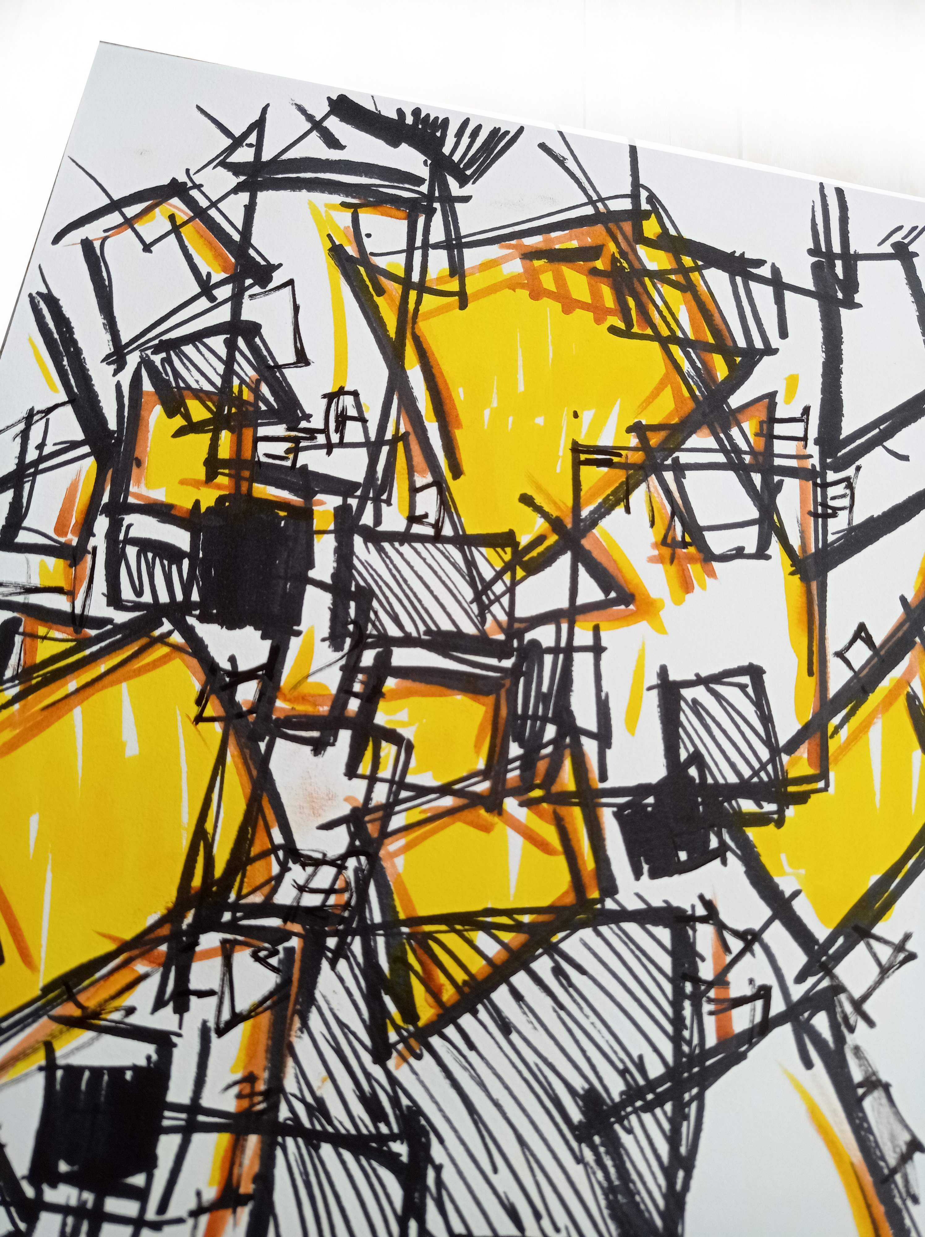 Abstraction Espace fuyant- œuvre unique