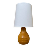 Small old turned wood lamp