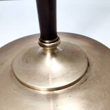 Elegant Glass, Beech and Brass Floor Lamp, Italy