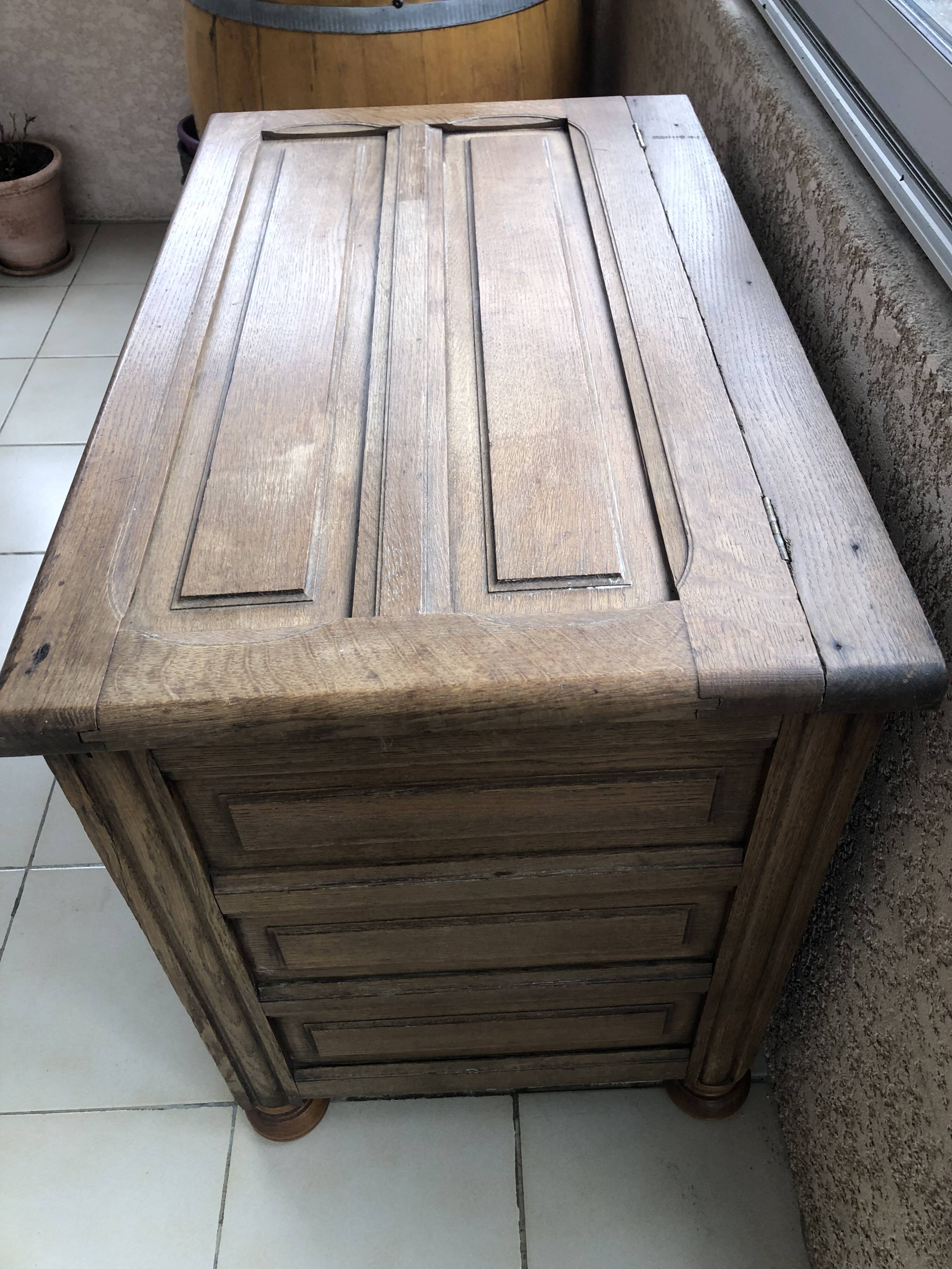 Large antique wooden chest