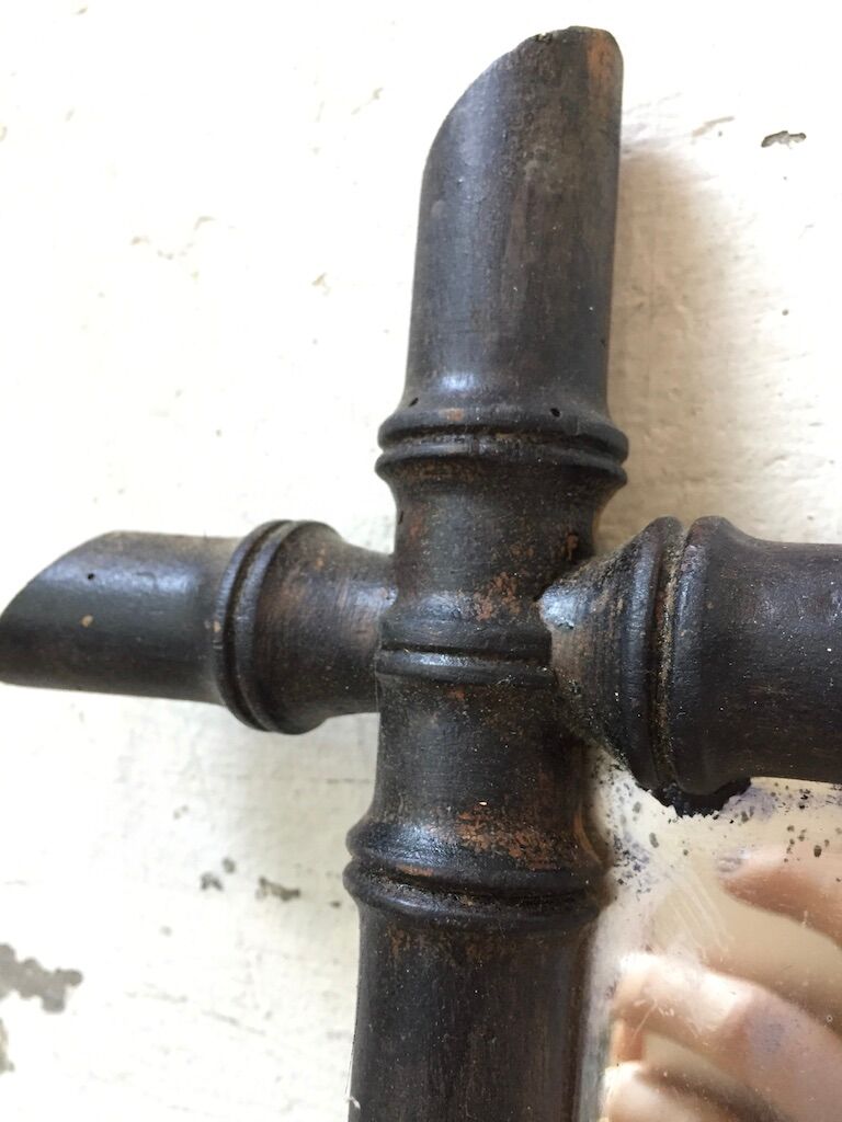 Former mirror wood imitation bamboo 63 x 47 cm