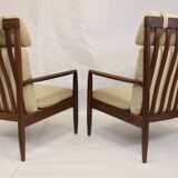 Pair of armchairs by Grete Jalk 1960 Denmark.