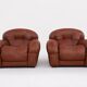 Vintage Italian design sculptural lounge chairs from 1970’s