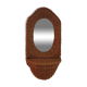 Wicker rattan mirror with shelf