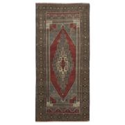 Vintage Turkish Oriental Rug. Ca 1960. One of a kind Handmade Tribal Rug. 100% Wool