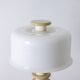 Lampadaire en bois laqué blanc et beige. Années 1980-90