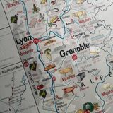 MDI Economic Map Poster - Pyrenees, Aquitaine Basin, Alps and Jura