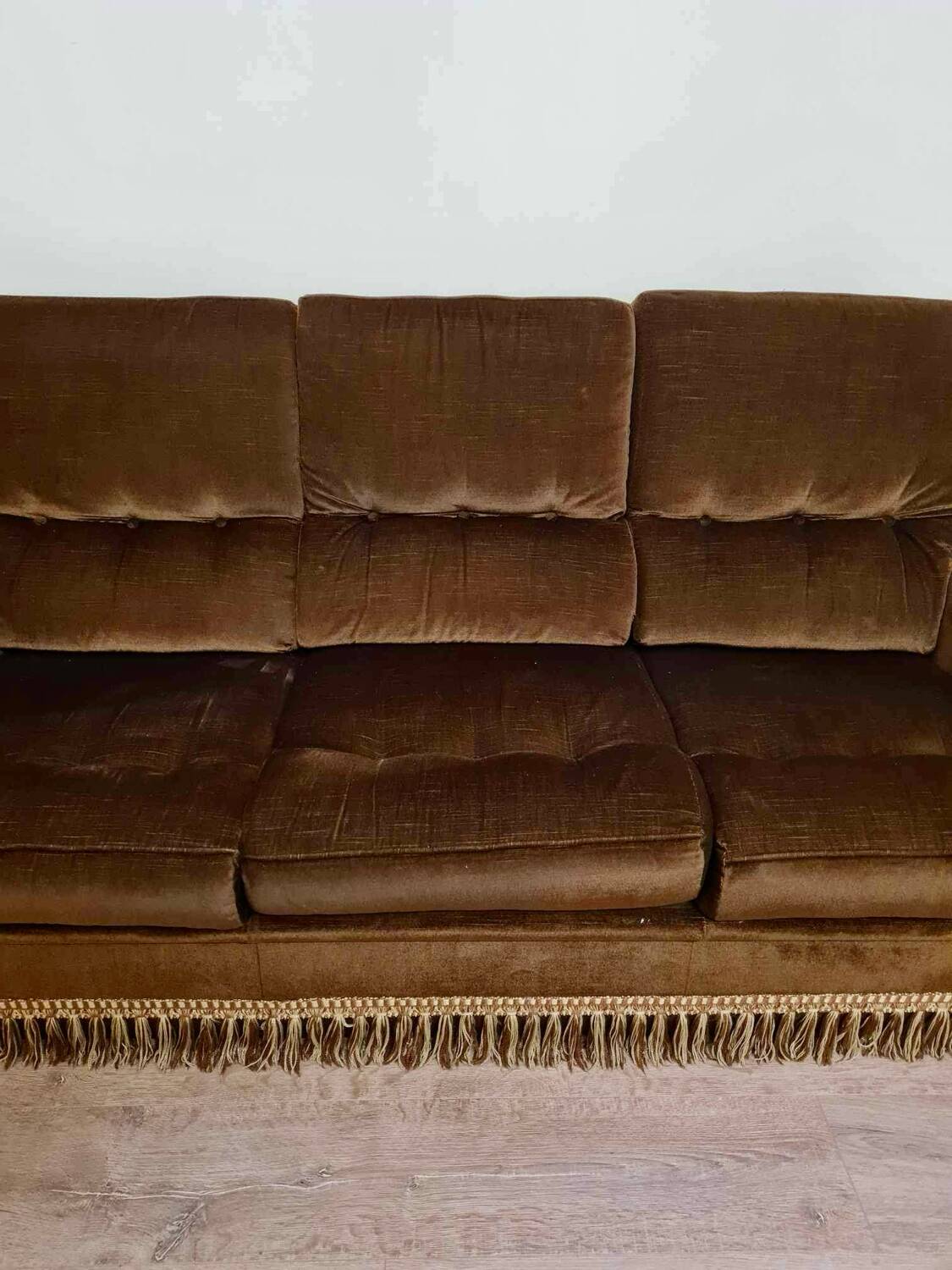 Toad bench in genoa velvet circa 1960