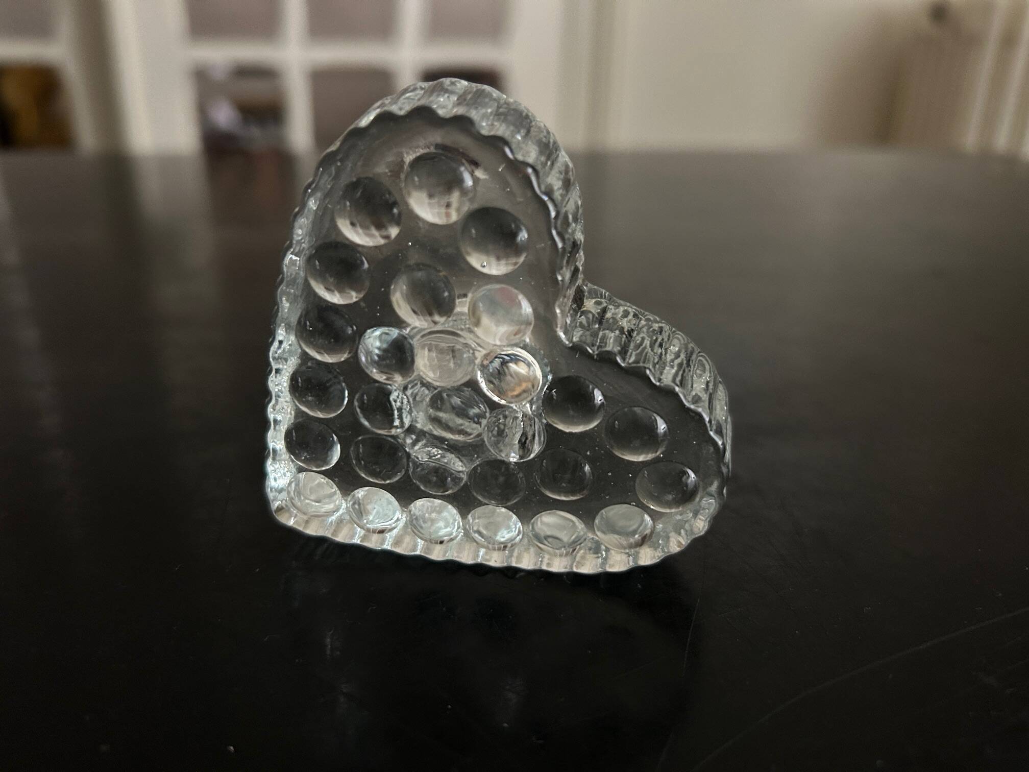 pair of heart candlesticks 1960