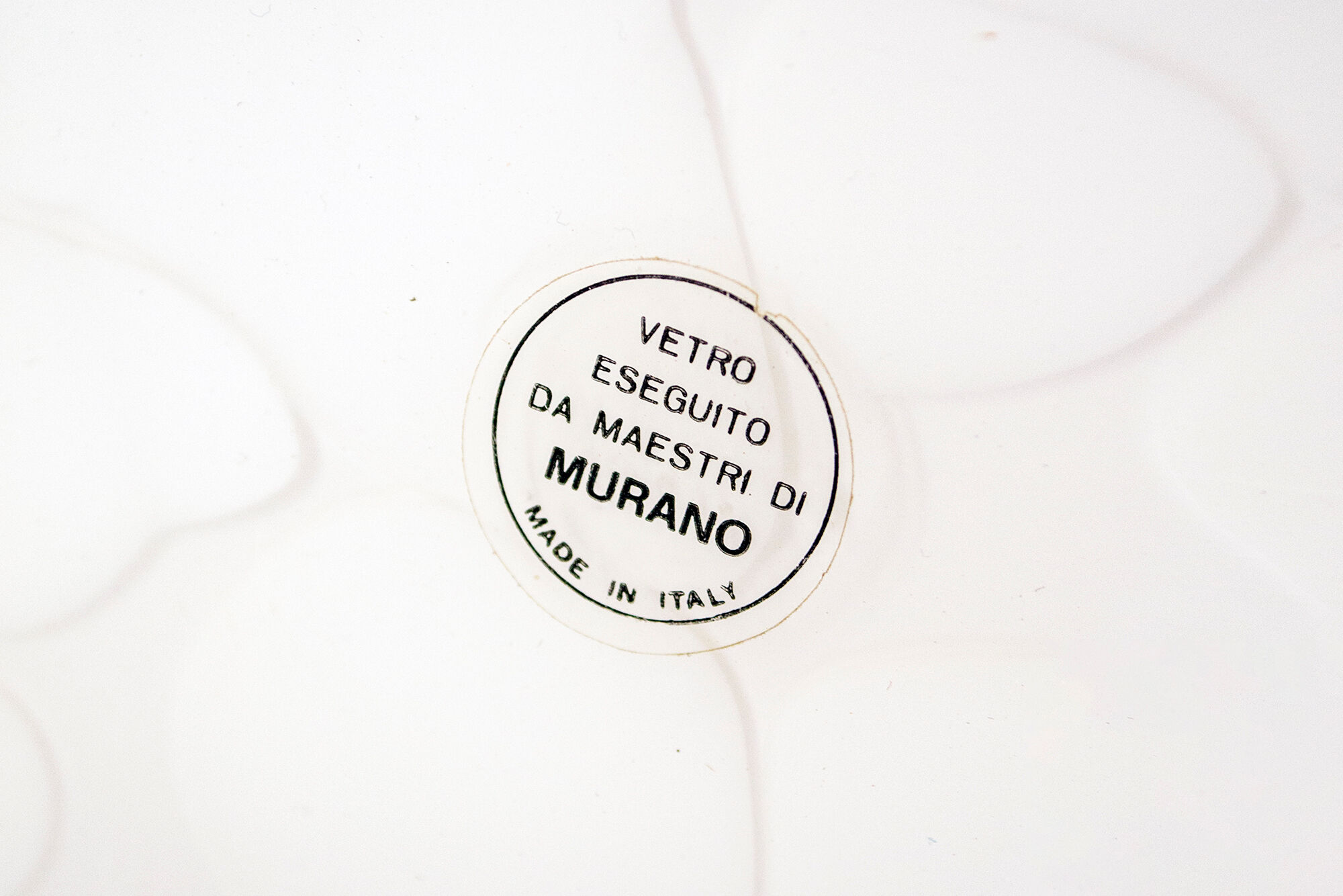 Pair of table lamps in metal and murano glass by Alox Italia Anni '80