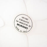 Pair of table lamps in metal and murano glass by Alox Italia Anni '80