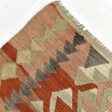 Red & Cream Turkish Kilim Rug 148x223Cm SK 35162