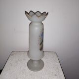 Vase verre opaline émaillé