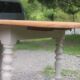 Table de ferme ronde à volets en bois massif – Ø 130 cm