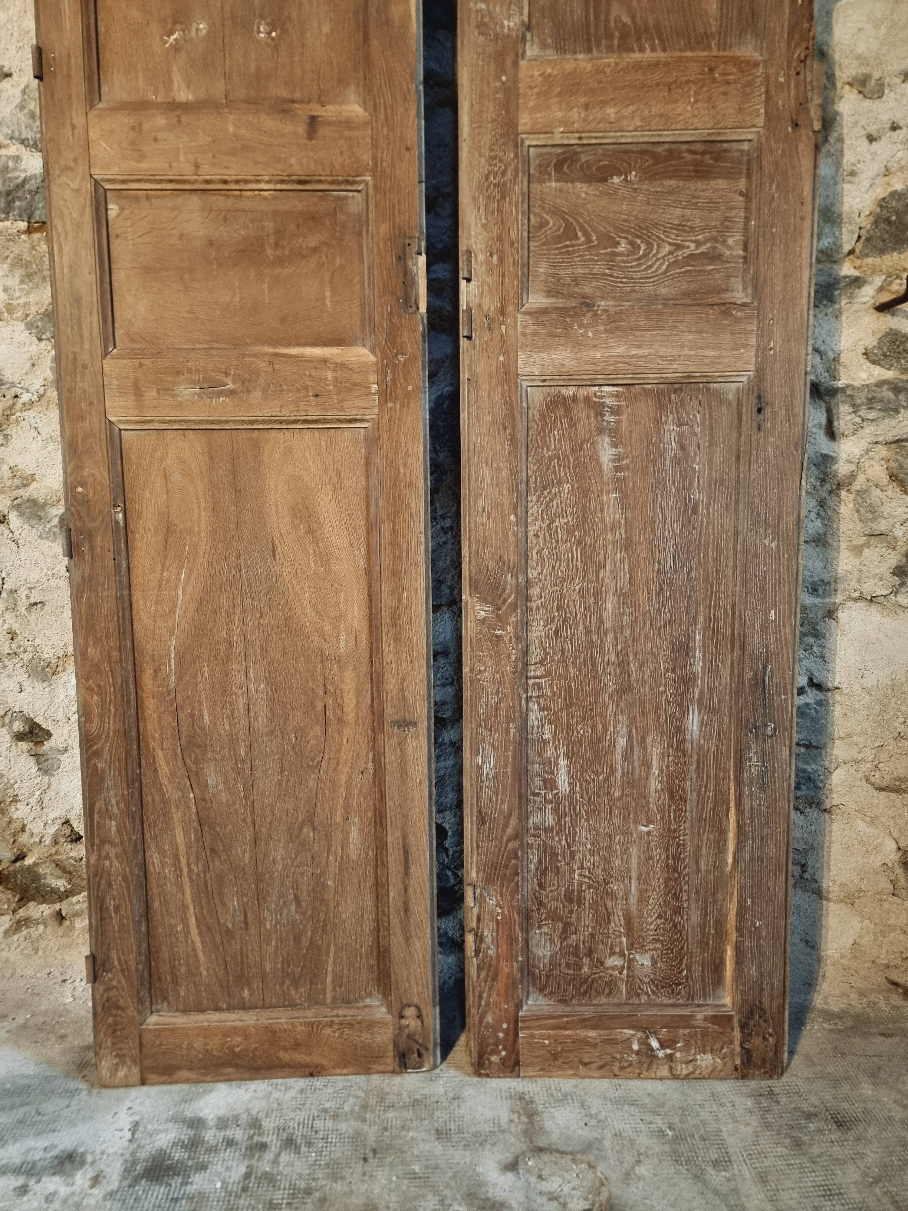 Pair of antique French oak doors – Late 19th century