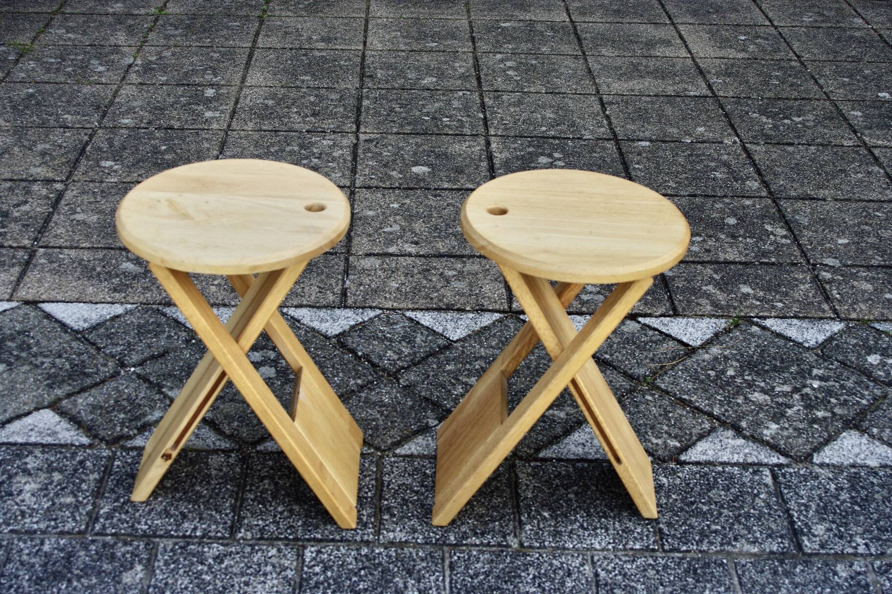 Pair of vintage folding stools