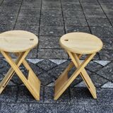 Pair of vintage folding stools