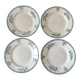 Set of 4 flat plates Terre de Fer Saint-Amand XIXth