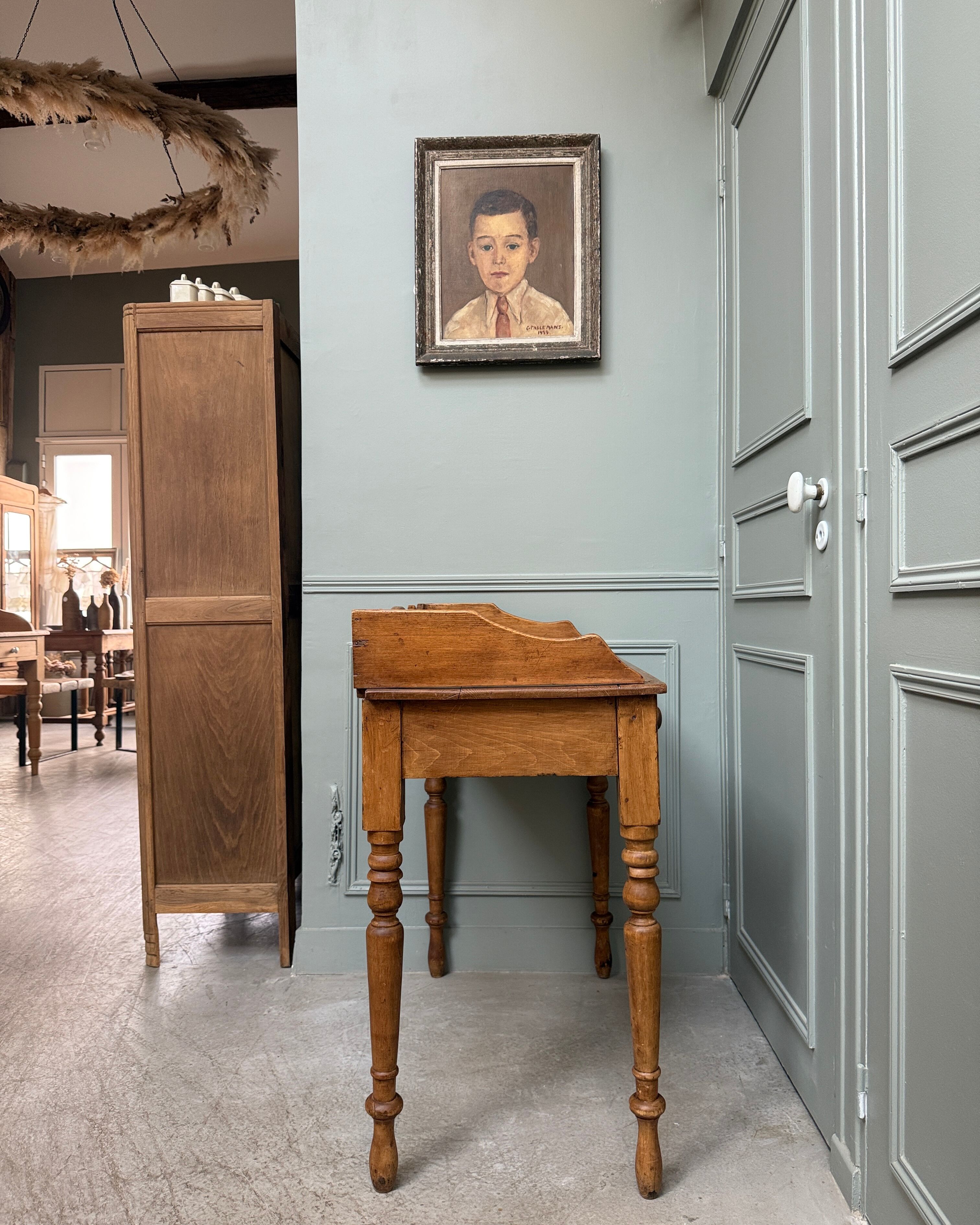 Bureau anglais, console en pin