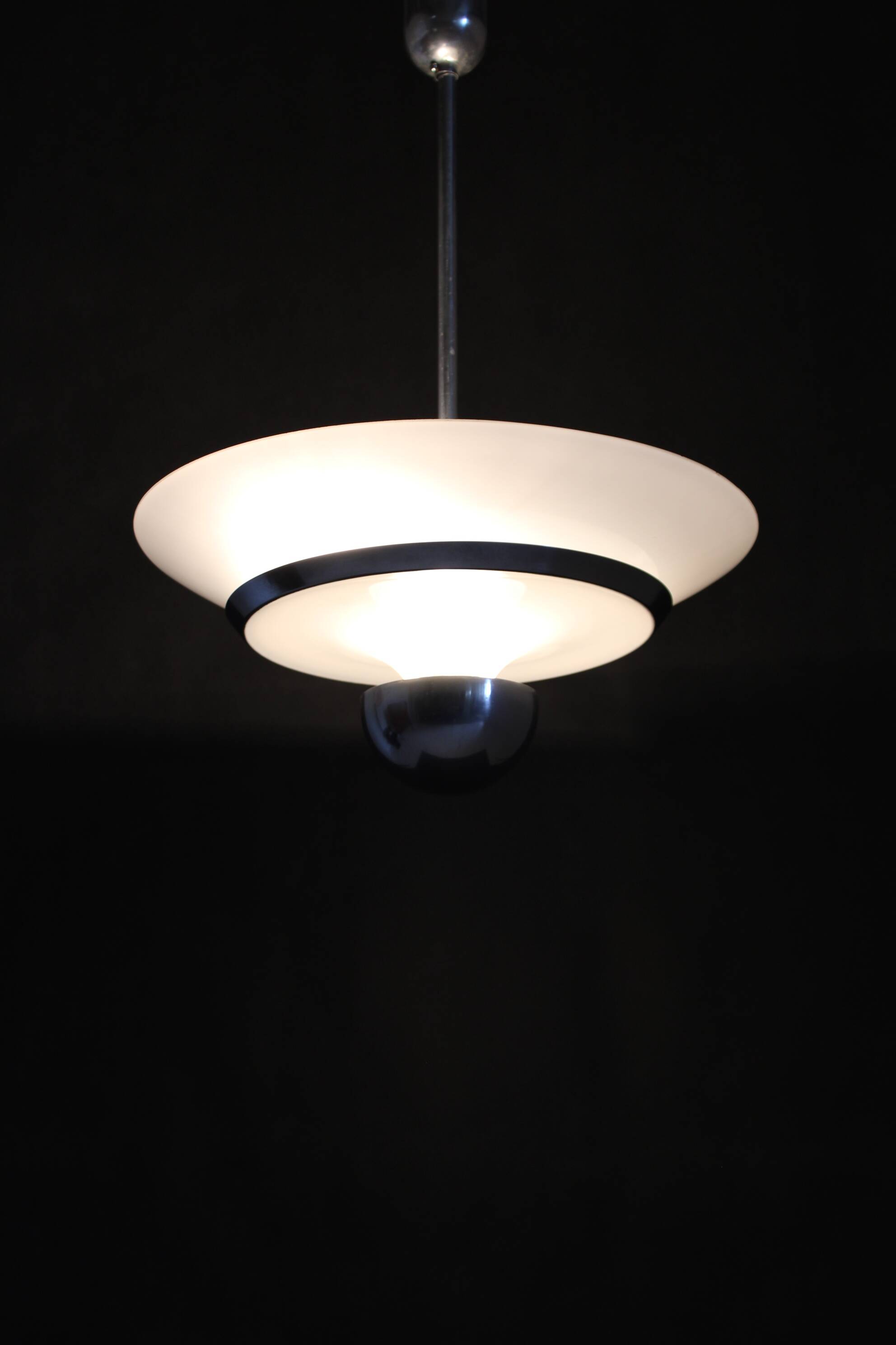 1930s Bauhaus Pendant Lamp , Restored