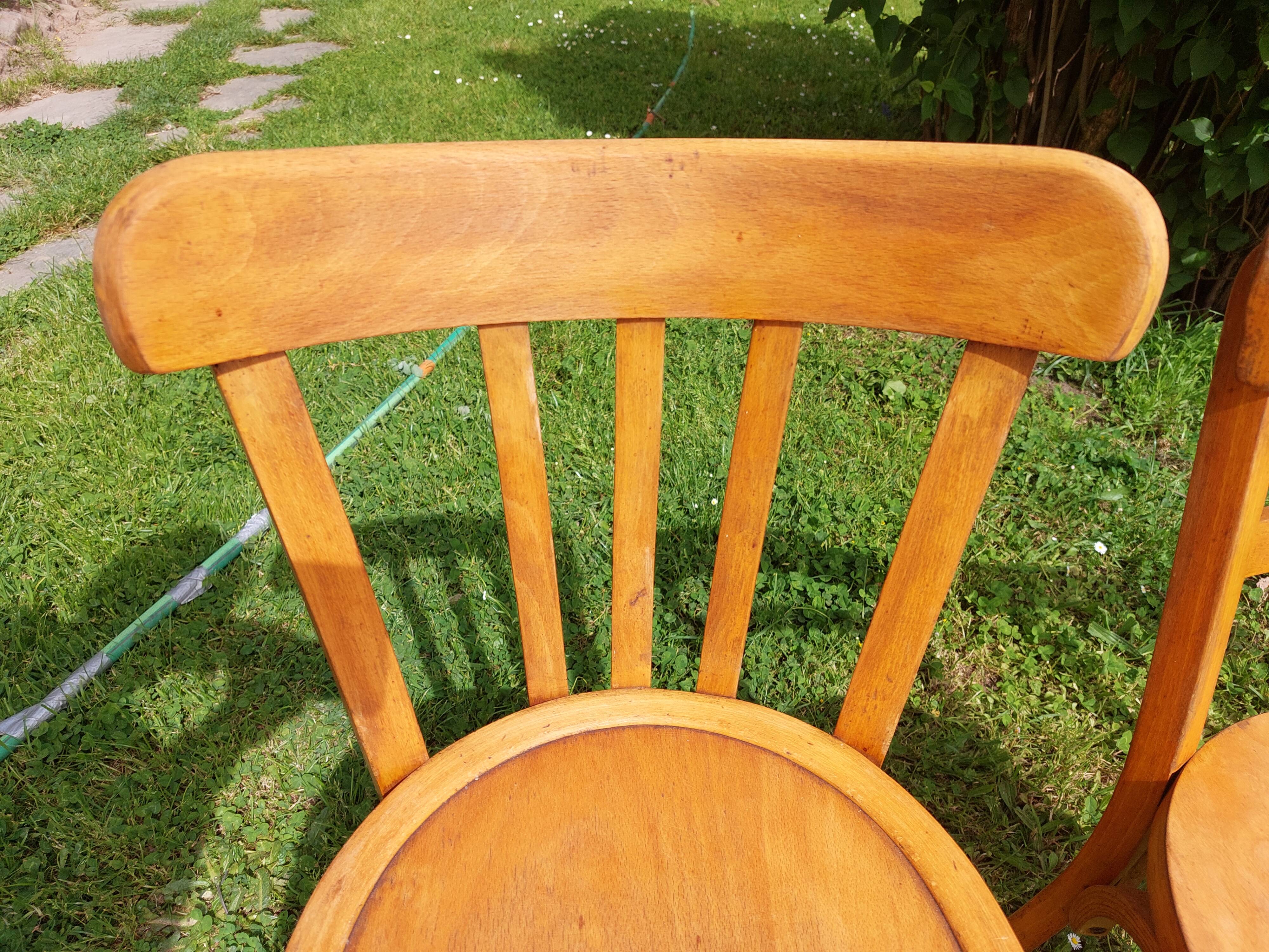 6 sanded bistro chairs