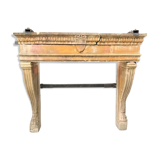 Cheminée en pierre limoneuse Italie XVIIème siècle