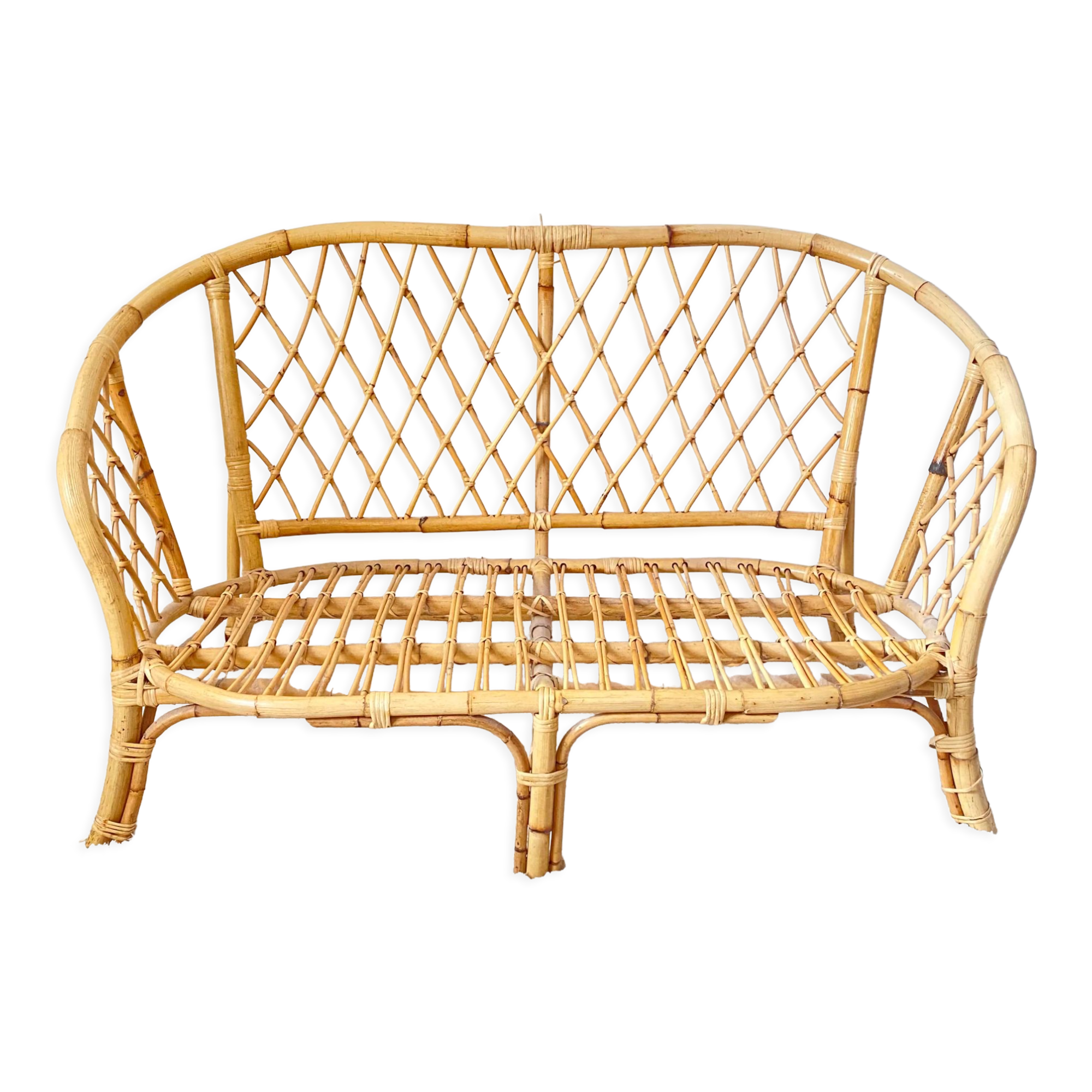 Vintage rattan sofa