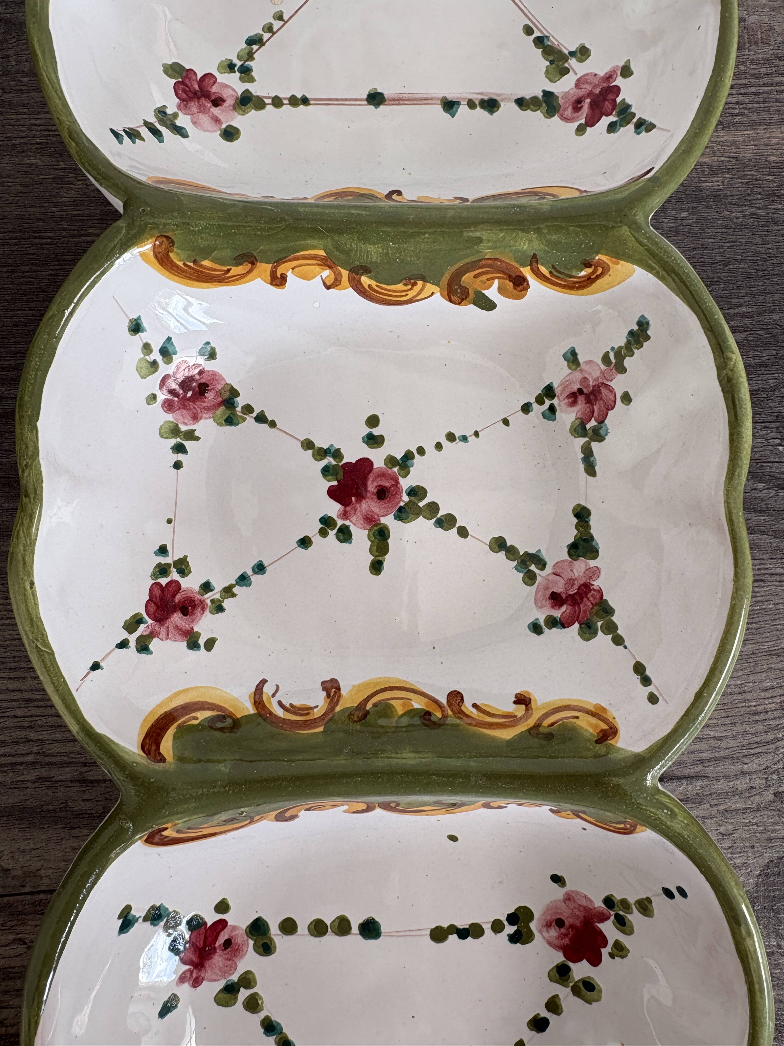 Vintage ceramic Italian aperitif plate