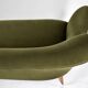 Vintage 1960s olive green velvet sofa – fully restored