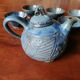 Blue slipware tea set - Bernard Leclerc