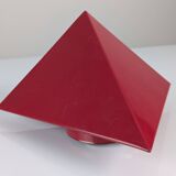 Geometric Red Metal Wall Sconces, 1970s