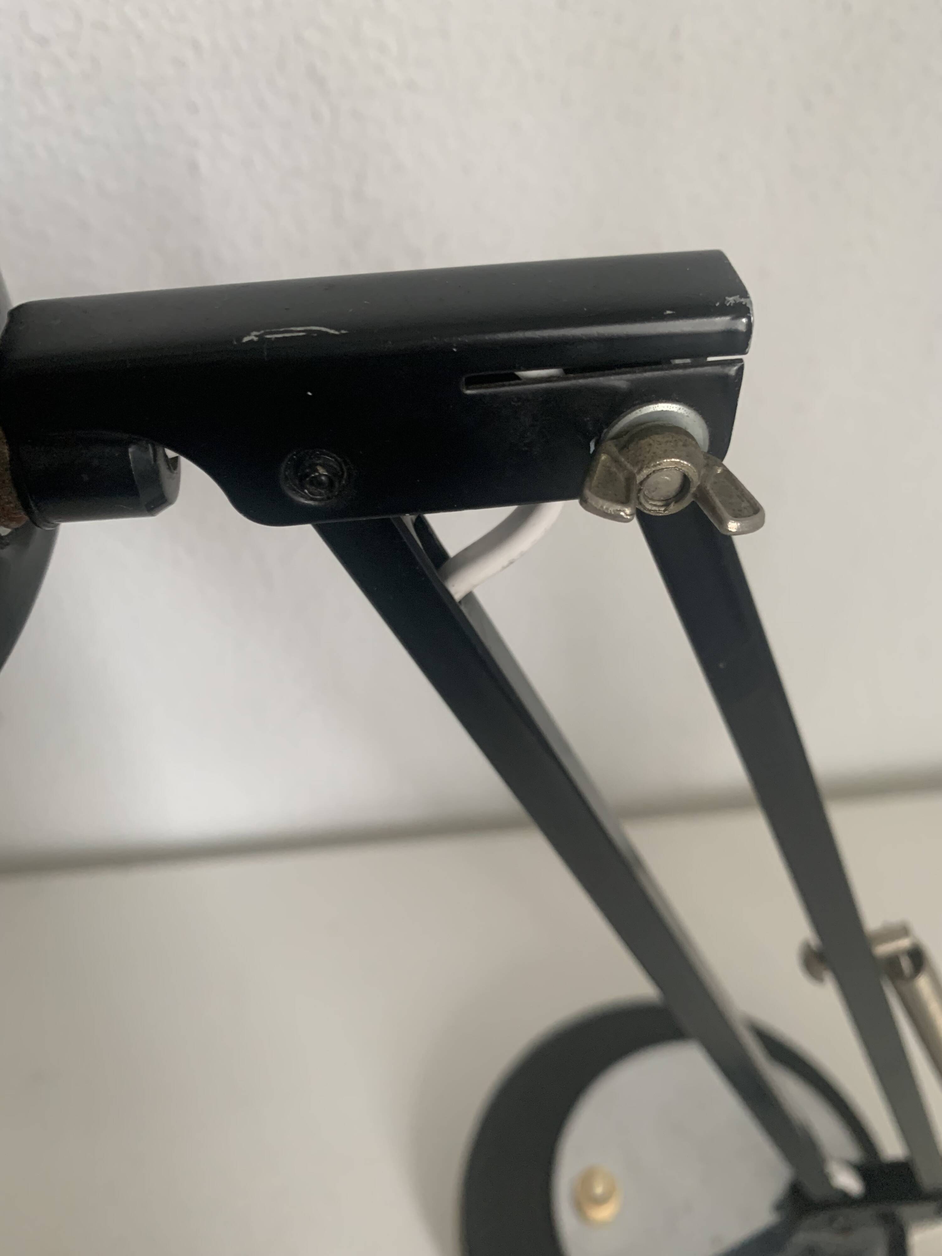 Vintage 1950s industrial black desk lamp - 35 cm