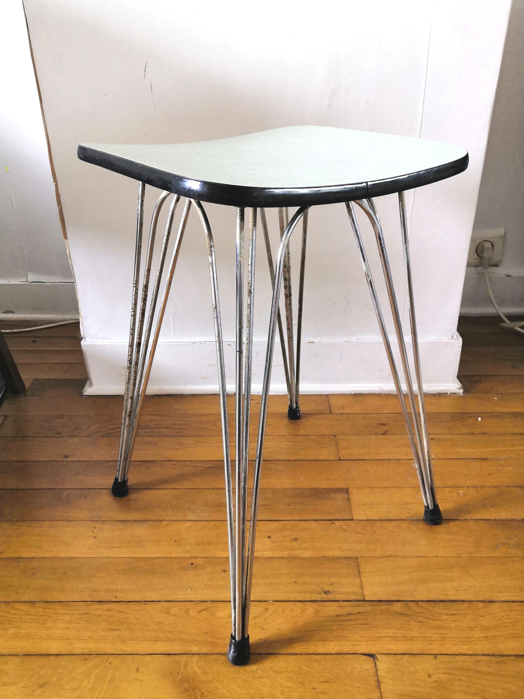 Stool formica feet eiffel design 60s - 70s