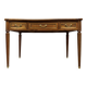 Louis XVI style desk in mahogany and copper reeds circa 1880