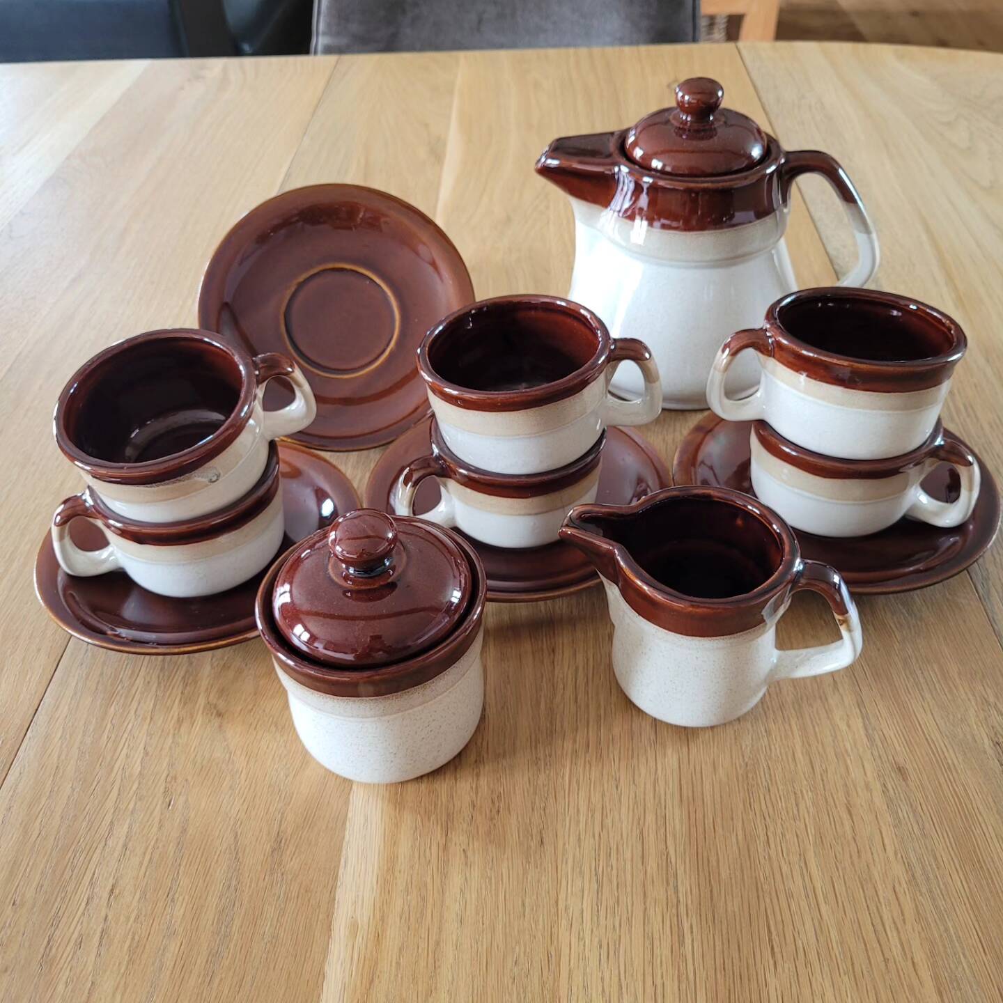 Glazed stoneware coffee service