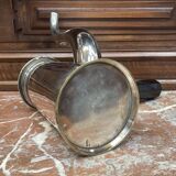 Napoleon III chocolate pot, late 19th century, in silver-plated metal