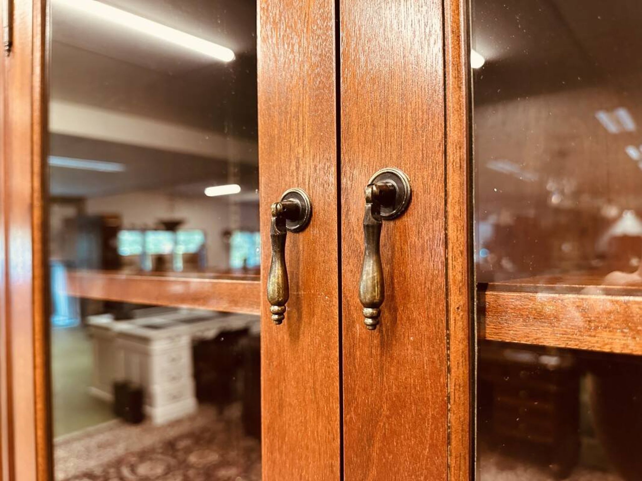 Classic English Mahogany Library Cabinet