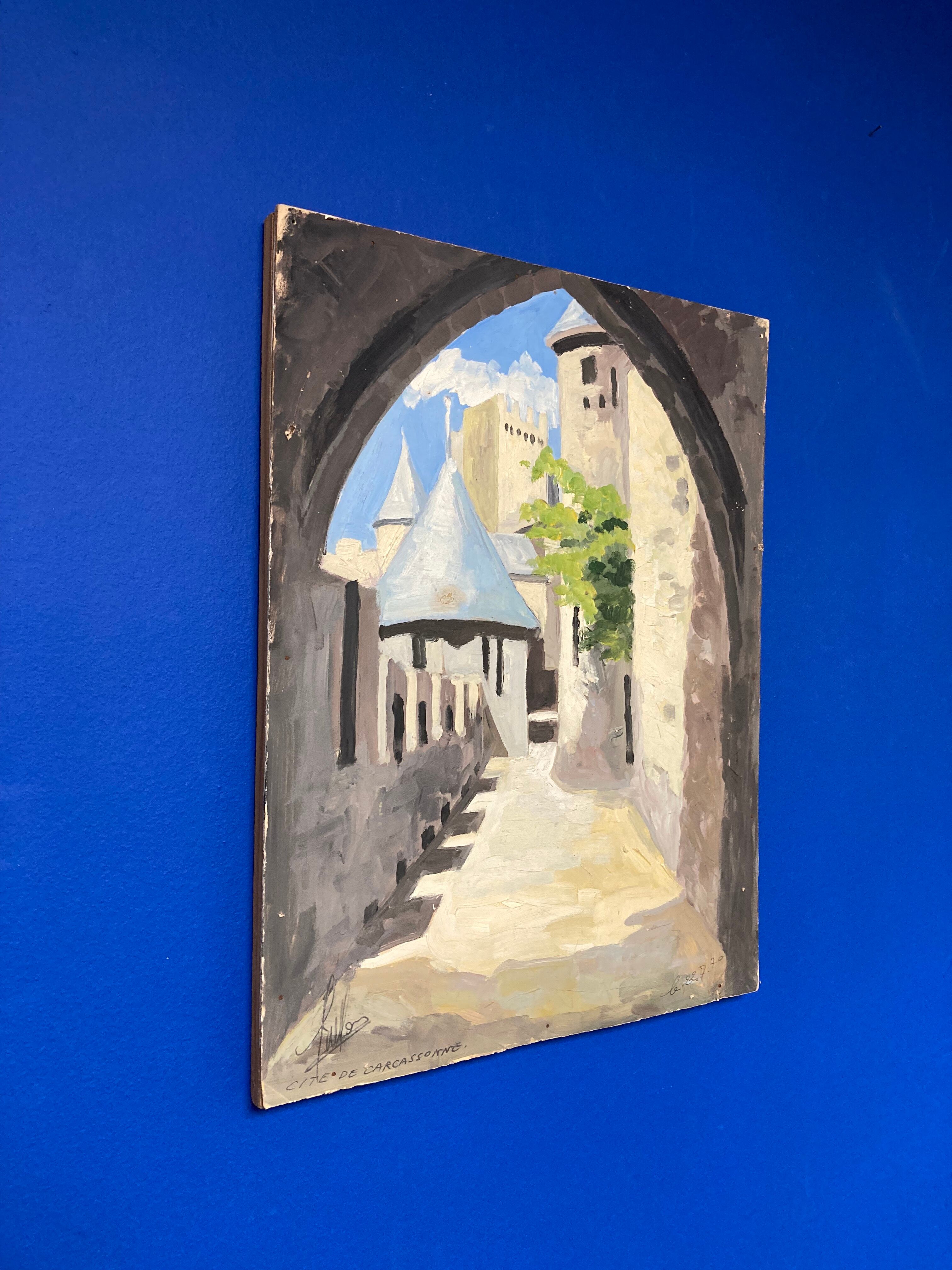 Oil on vintage panel