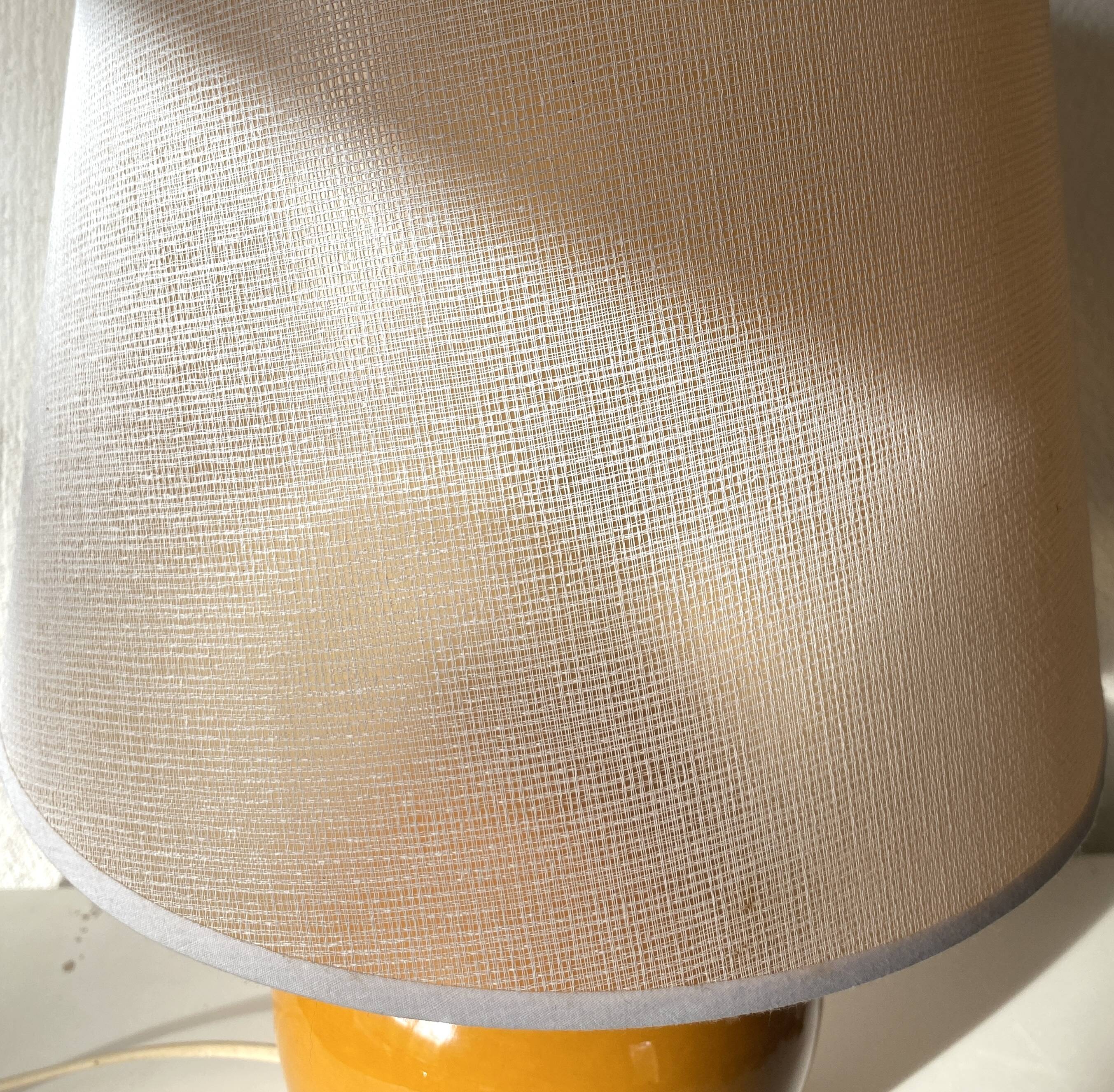 Kotska lamp, ceramic, lampshade, 70s