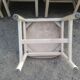 Original white lace-up vintage chairs (series of 8) stamp manufacturer L E 1995