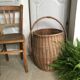 Panier en osier vintage 70 cm