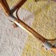 Pair of vintage Gatti bar stools in two-tone rattan and caning.