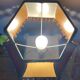 Pic candle living room lamp in solid brass, 20th century